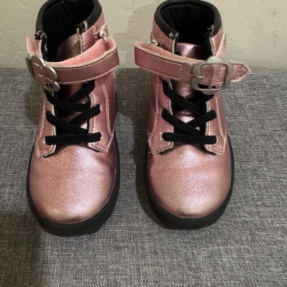 Like New Stride Rite Toddler Pink Combat Boot